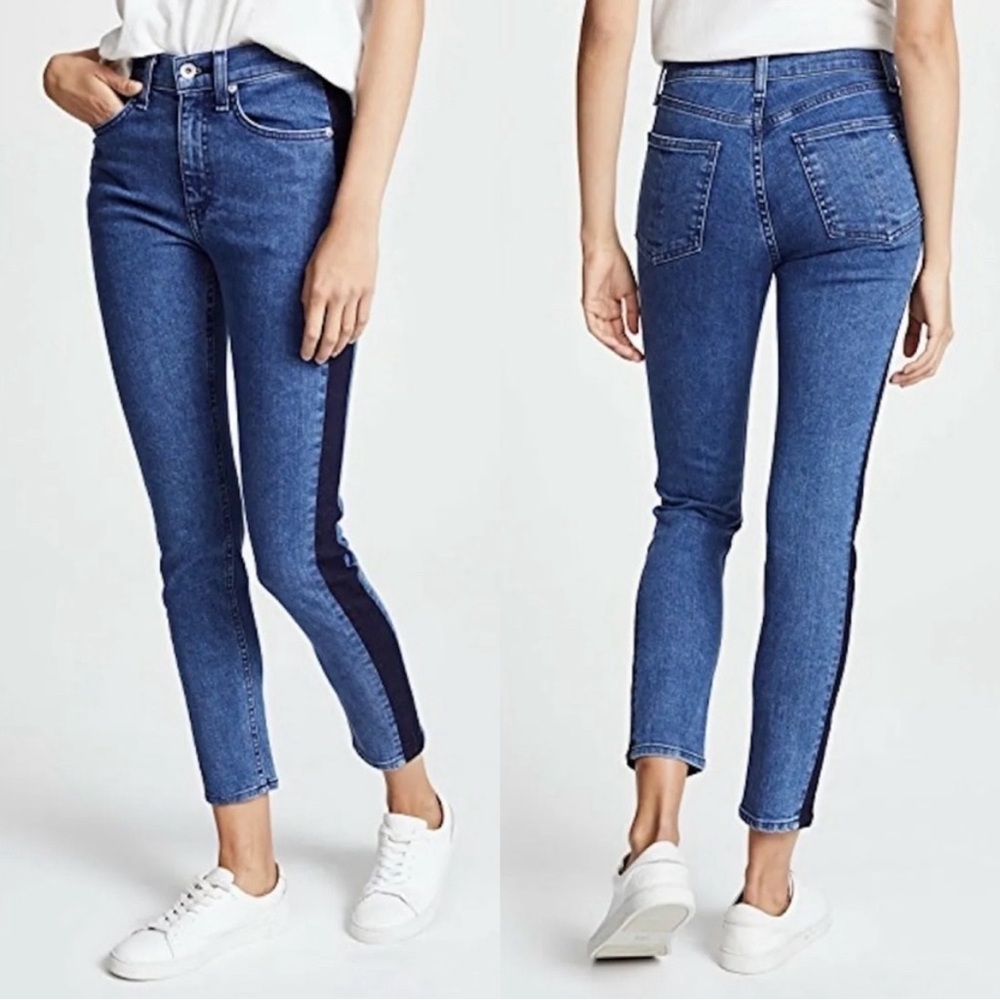 rag & bone mazie skinny jeans high rise double indigo denim